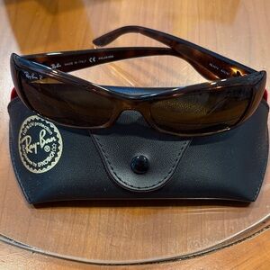 Ray-Ban Tortoise Sunglasses with Black Case